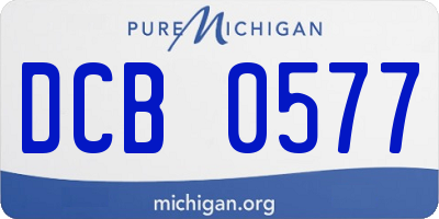 MI license plate DCB0577