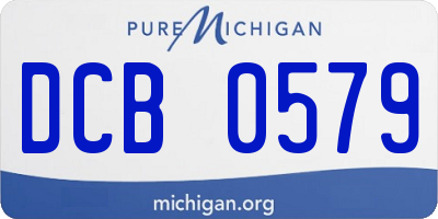 MI license plate DCB0579