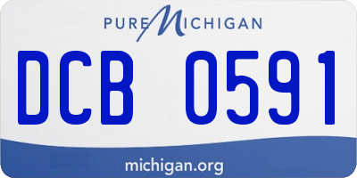 MI license plate DCB0591
