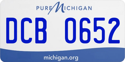 MI license plate DCB0652