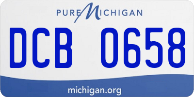 MI license plate DCB0658