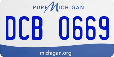 MI license plate DCB0669
