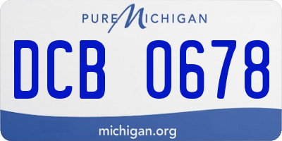 MI license plate DCB0678