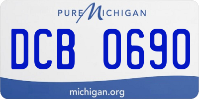 MI license plate DCB0690