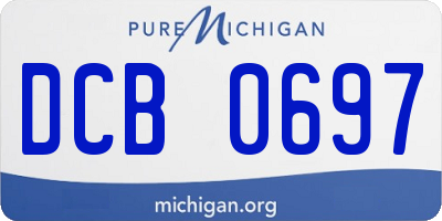 MI license plate DCB0697