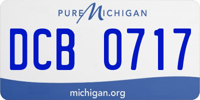 MI license plate DCB0717
