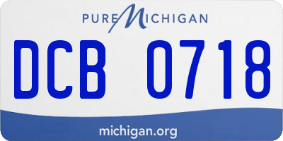 MI license plate DCB0718