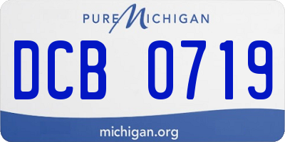 MI license plate DCB0719