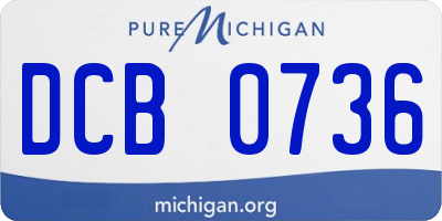 MI license plate DCB0736