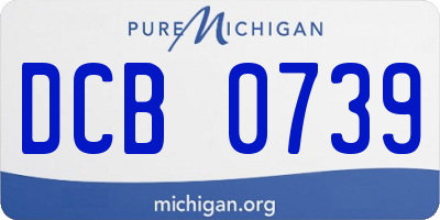 MI license plate DCB0739