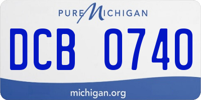 MI license plate DCB0740