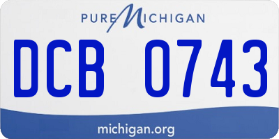 MI license plate DCB0743