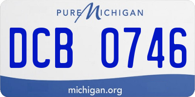 MI license plate DCB0746