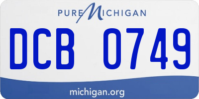MI license plate DCB0749