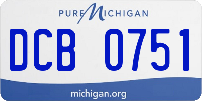 MI license plate DCB0751