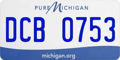 MI license plate DCB0753