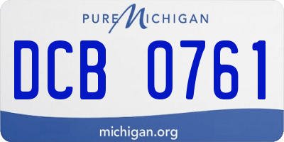 MI license plate DCB0761