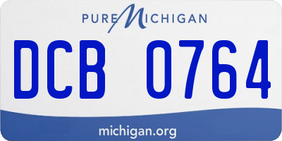 MI license plate DCB0764
