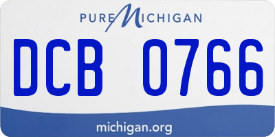 MI license plate DCB0766