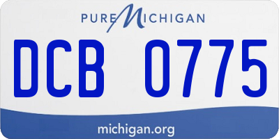 MI license plate DCB0775
