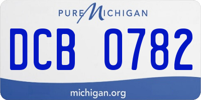 MI license plate DCB0782