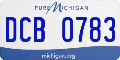 MI license plate DCB0783