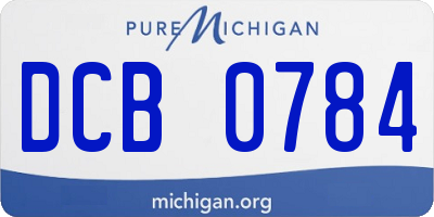 MI license plate DCB0784