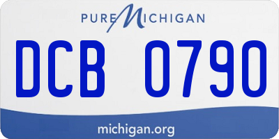 MI license plate DCB0790