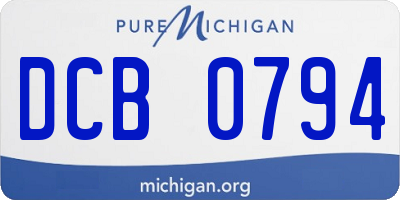 MI license plate DCB0794