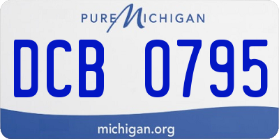 MI license plate DCB0795