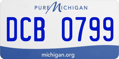 MI license plate DCB0799