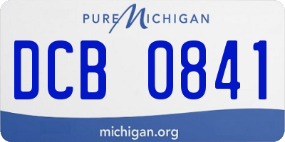 MI license plate DCB0841