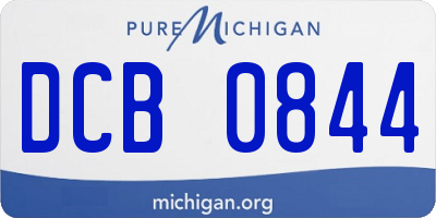 MI license plate DCB0844