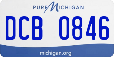 MI license plate DCB0846