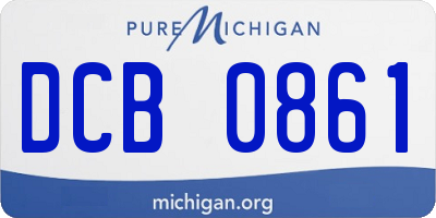 MI license plate DCB0861