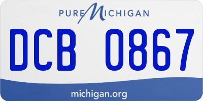 MI license plate DCB0867