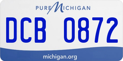 MI license plate DCB0872