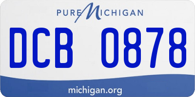 MI license plate DCB0878