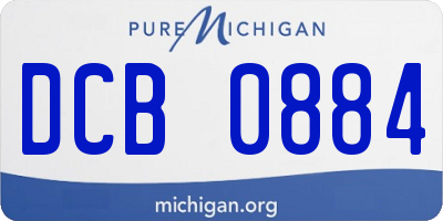 MI license plate DCB0884