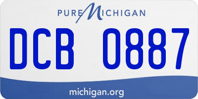 MI license plate DCB0887