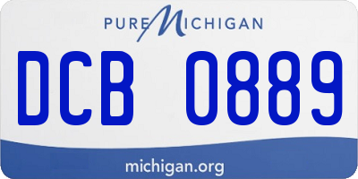 MI license plate DCB0889