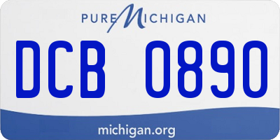 MI license plate DCB0890