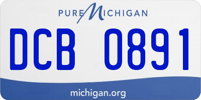 MI license plate DCB0891