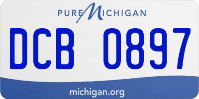MI license plate DCB0897