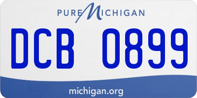 MI license plate DCB0899