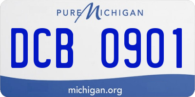 MI license plate DCB0901