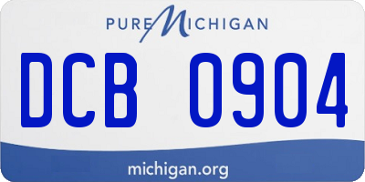 MI license plate DCB0904
