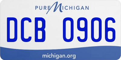 MI license plate DCB0906