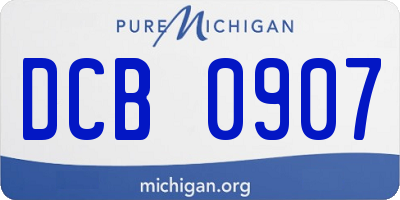 MI license plate DCB0907