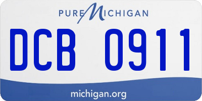 MI license plate DCB0911